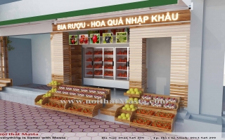 THIẾT KẾ CỬA HÀNG HOA QUẢ SẠCH - CHỊ LINH - HÀ ĐÔNG
